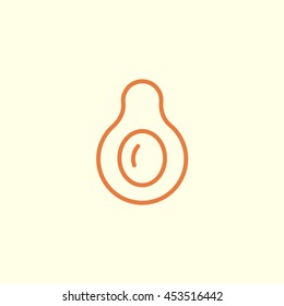 avocado line icon