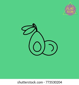 avocado line icon