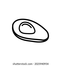 plantilla vectorial de diseño de icono de línea de aguacate