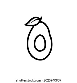 avocado line icon design vector template