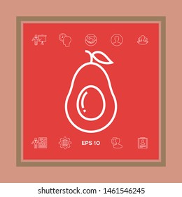 Avocado line icon - elements for your design