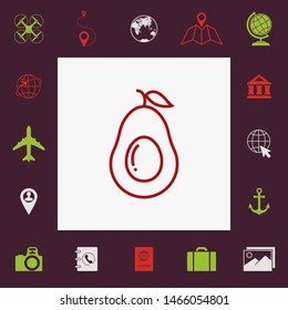 Avocado line icon - elements for your design