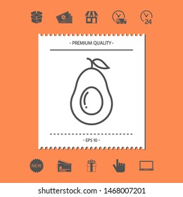 Avocado line icon - elements for your design