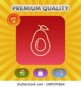 Avocado line icon - elements for your design
