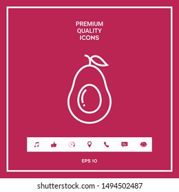 Avocado line icon - elements for your design