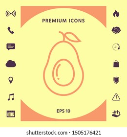 Avocado line icon - elements for your design