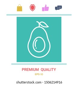 Avocado line icon - elements for your design