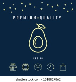 Avocado line icon - elements for your design