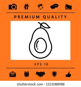 Avocado line icon - elements for your design