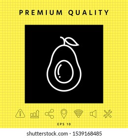 Avocado line icon - elements for your design
