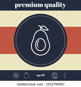 Avocado line icon - elements for your design