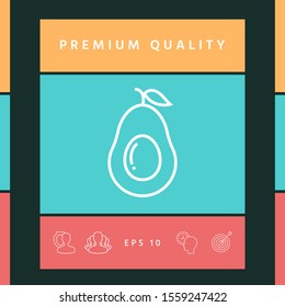Avocado line icon - elements for your design