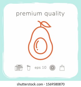 Avocado line icon - elements for your design