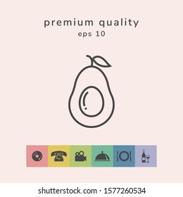 Avocado line icon - elements for your design