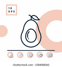 Avocado line icon - elements for your design