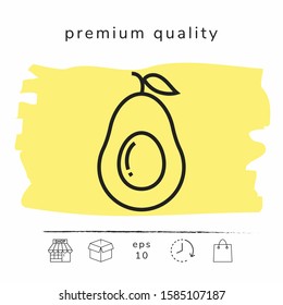 Avocado line icon - elements for your design
