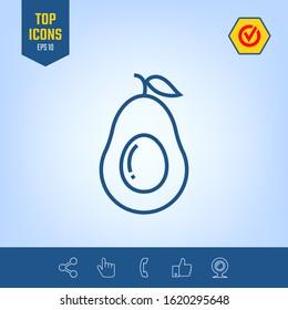 Avocado line icon - elements for your design