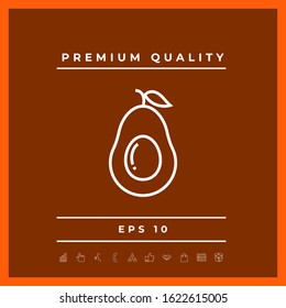 Avocado line icon - elements for your design