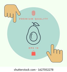 Avocado line icon - elements for your design