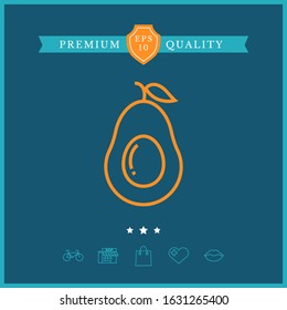 Avocado line icon - elements for your design