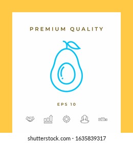 Avocado line icon - elements for your design
