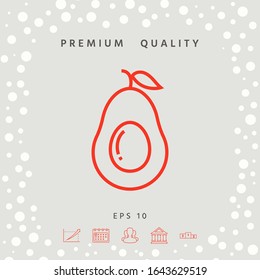 Avocado line icon - elements for your design
