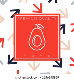 Avocado line icon - elements for your design