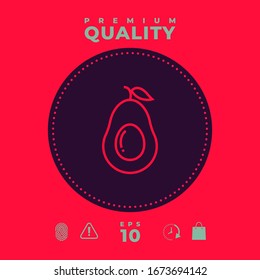Avocado line icon - elements for your design
