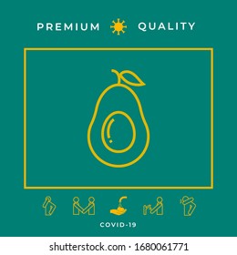 Avocado line icon - elements for your design
