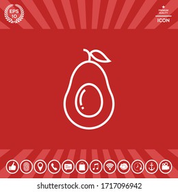 Avocado line icon - elements for your design