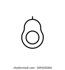 Icono de línea de aguacate, vector, ilustración, plantilla de logotipo. Idóneo Para Muchos Fines.