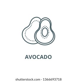 Avocado line icon, vector. Avocado outline sign, concept symbol, flat illustration