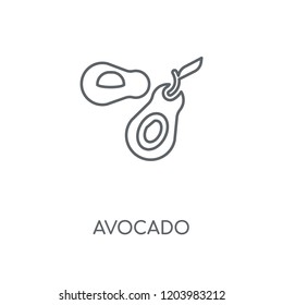 Avocado linear icon. Avocado concept stroke symbol design. Thin graphic elements vector illustration, outline pattern on a white background, eps 10.