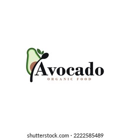Avocado Logo Design Concept for Business and Branding. Fresh Fruit Logo Template Vector. Avocado Logo Template