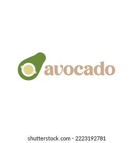 Avocado Logo Design Concept for Business and Branding. Fresh Fruit Logo Template Vector. Avocado Logo Template