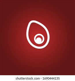 Avocado logo design. Flat avocado shape logo design. 
