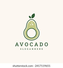 Avocado Logo Design Template Vector Illustration