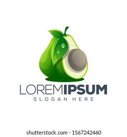avocado logo design vector illustration