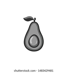 Avocado Logo Design Vectors Black And White Colors