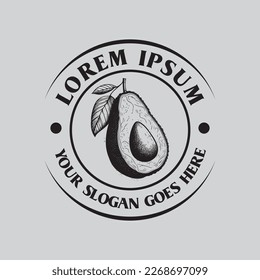 avocado logo , fruit icon vector