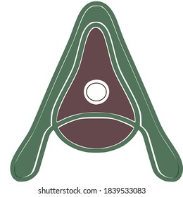 
an avocado logo in green color