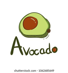 Avocado Logo  Hand Drawn