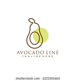 Avocado logo icon design template