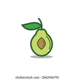 Logo de aguacate o vectores de ilustraciones de iconos10
