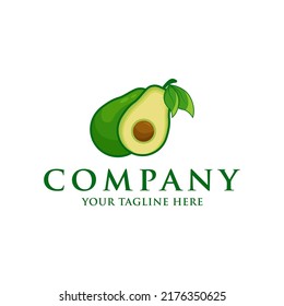 Imagen de diseño de la ilustración del logotipo de aguacate