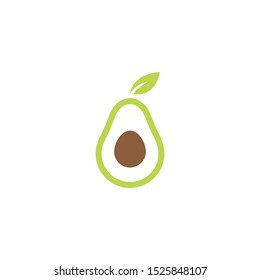 Avocado logo ilustration vector template