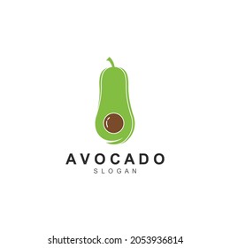 Avocado logo ilustration vector template