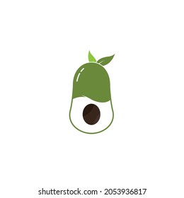 Avocado logo ilustration vector template