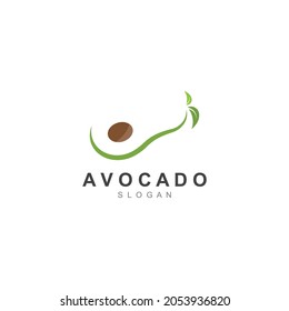 Avocado logo ilustration vector template