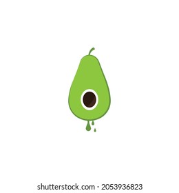 Avocado logo ilustration vector template